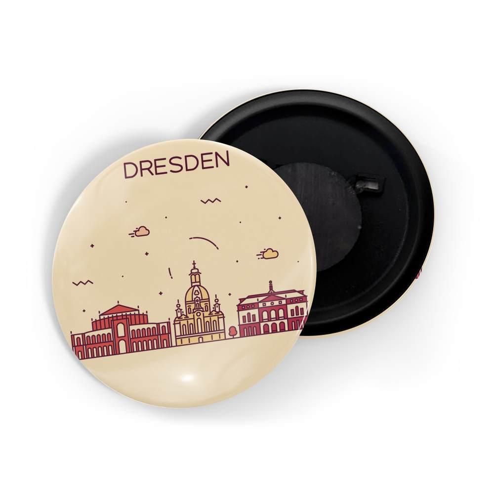 dhcrafts Fridge Magnet Brown Color Dresden Glossy Finish Design Pack of 1